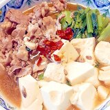 小松菜と豚こまで！肉豆腐の簡単バージョン♪